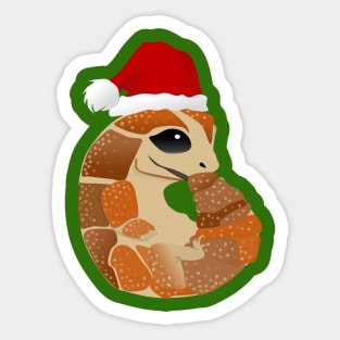 Amos The Christmas Lizard Sticker